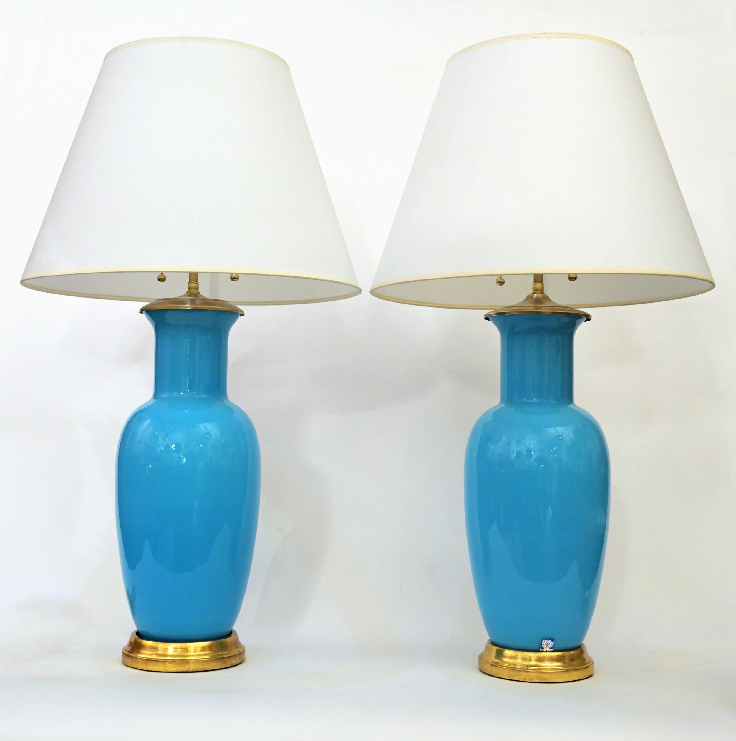 Pair of 19th Century Dutch Delft Blue Vase Lamps — David Duncan Studio