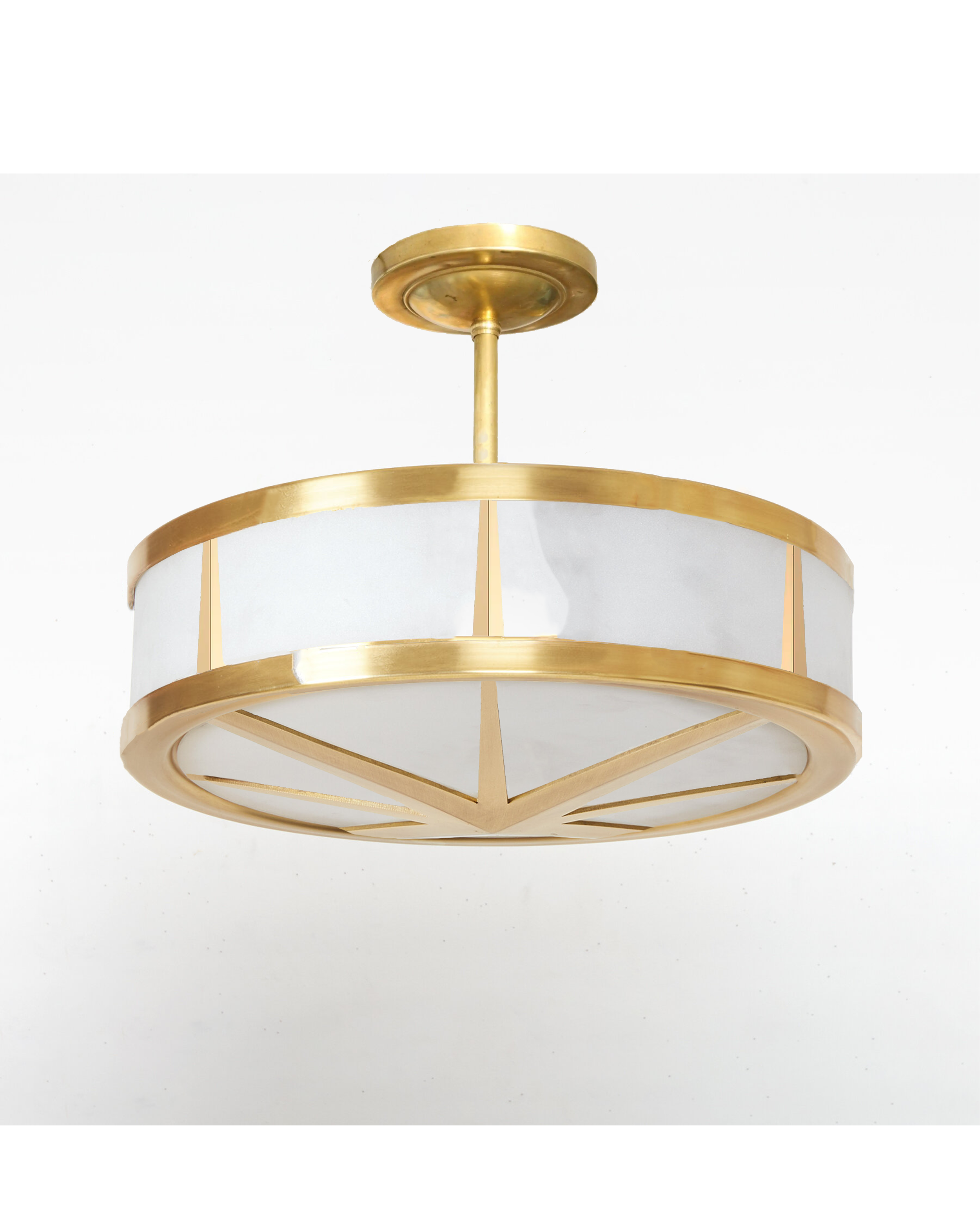Compass Flush Mount in Brass — David Duncan Studio