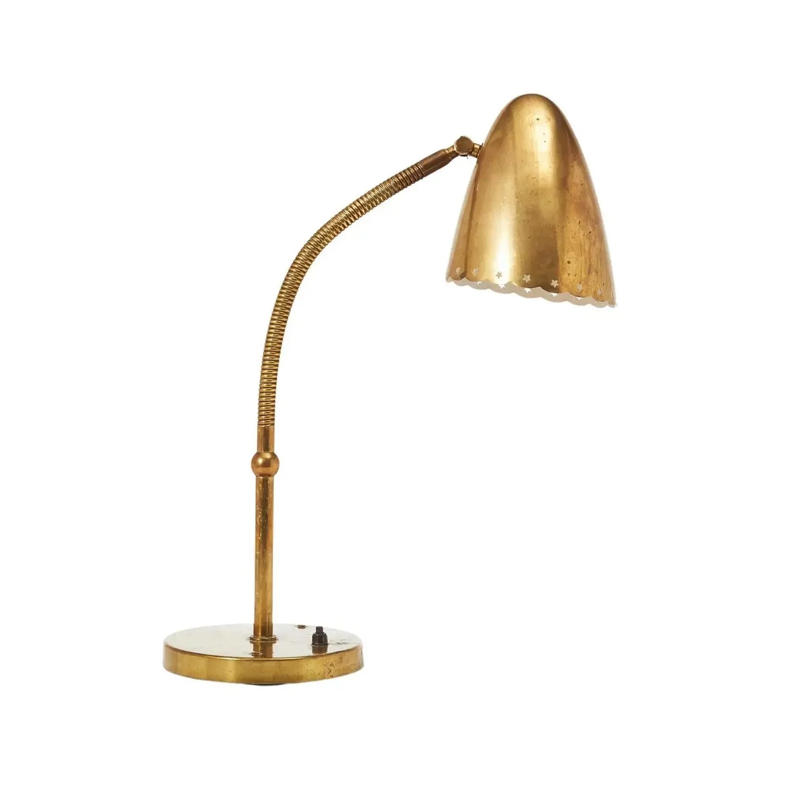 A Swedish Grace Period Brass Table Lamp