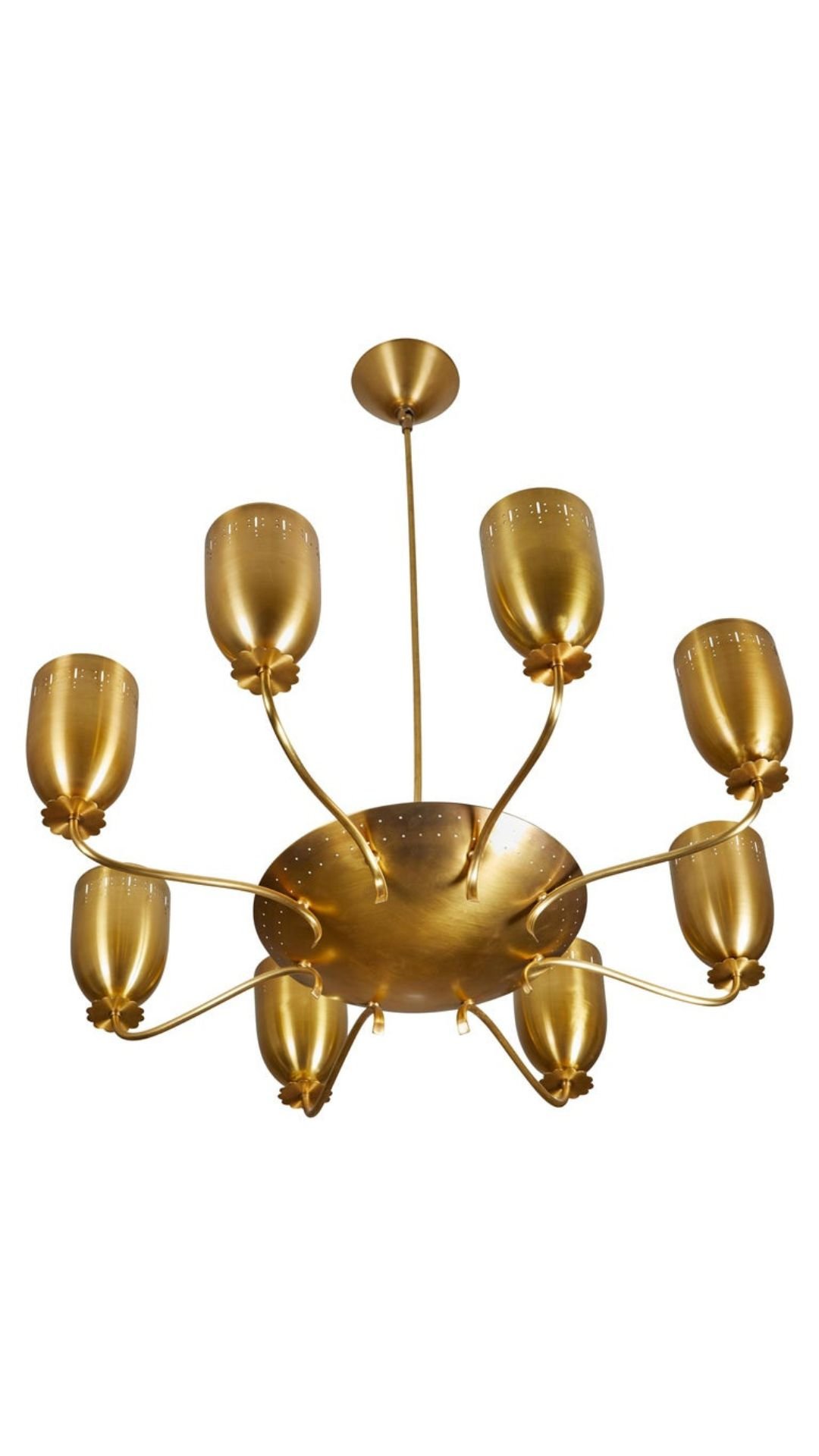 German Mid-Century Modern Eight Arm Chandelier