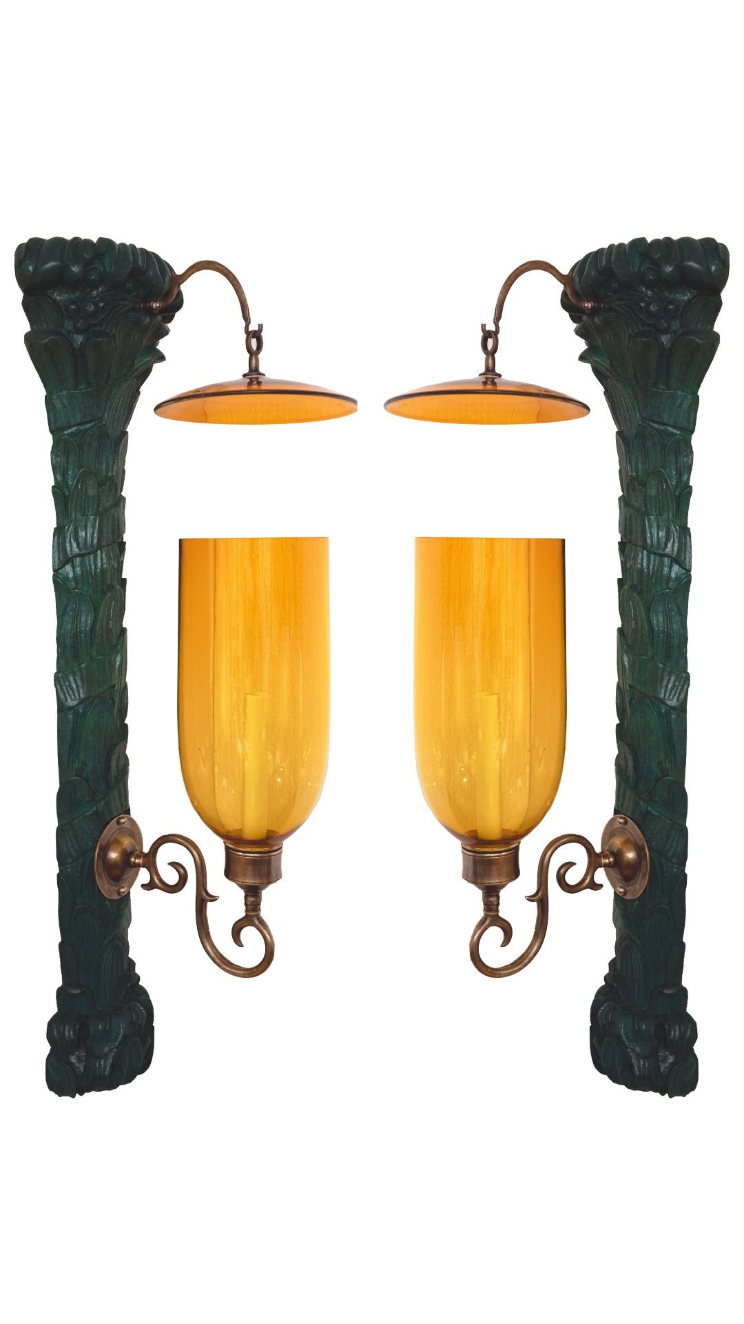 A Pair of Palm Branch Sconces