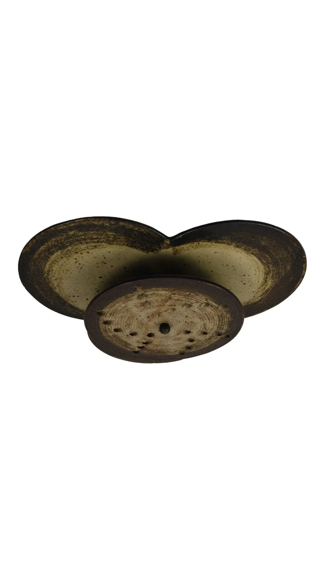 A Swedish Stoneware Two-Tiered Flush Mount