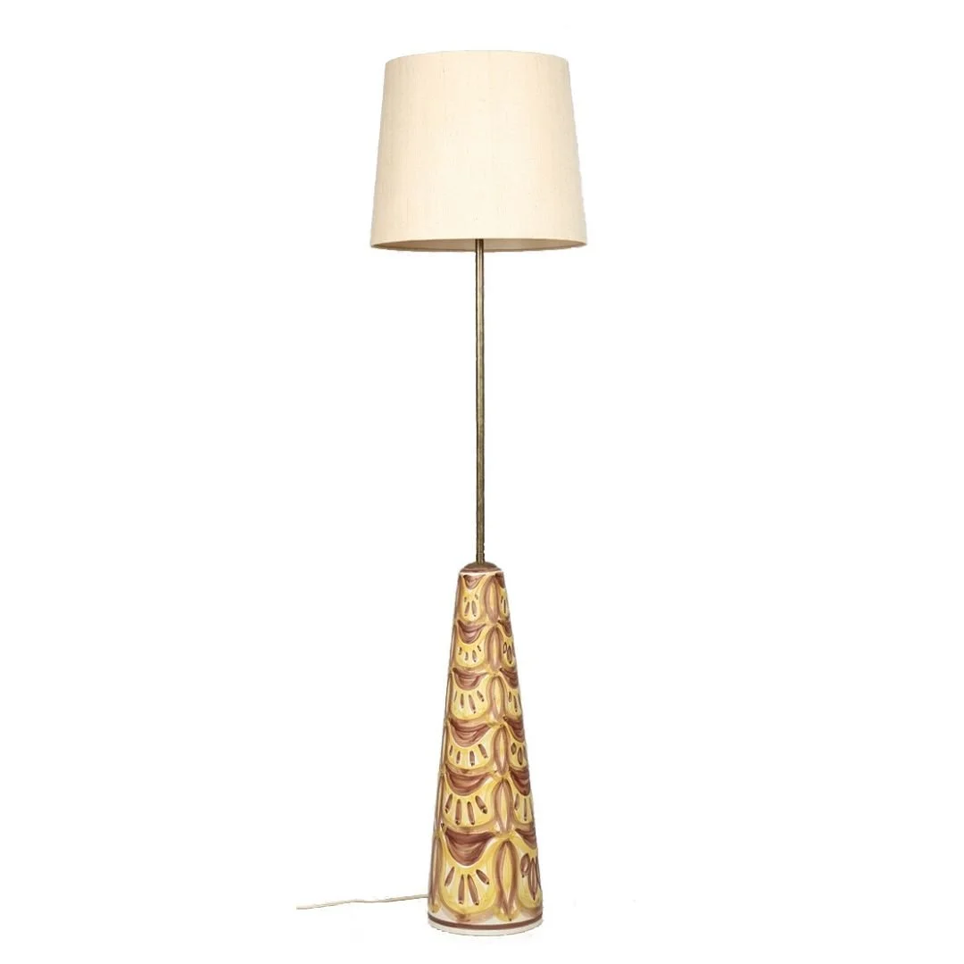 A Ceramic Base Floor Lamp by Rigmor Nielsen