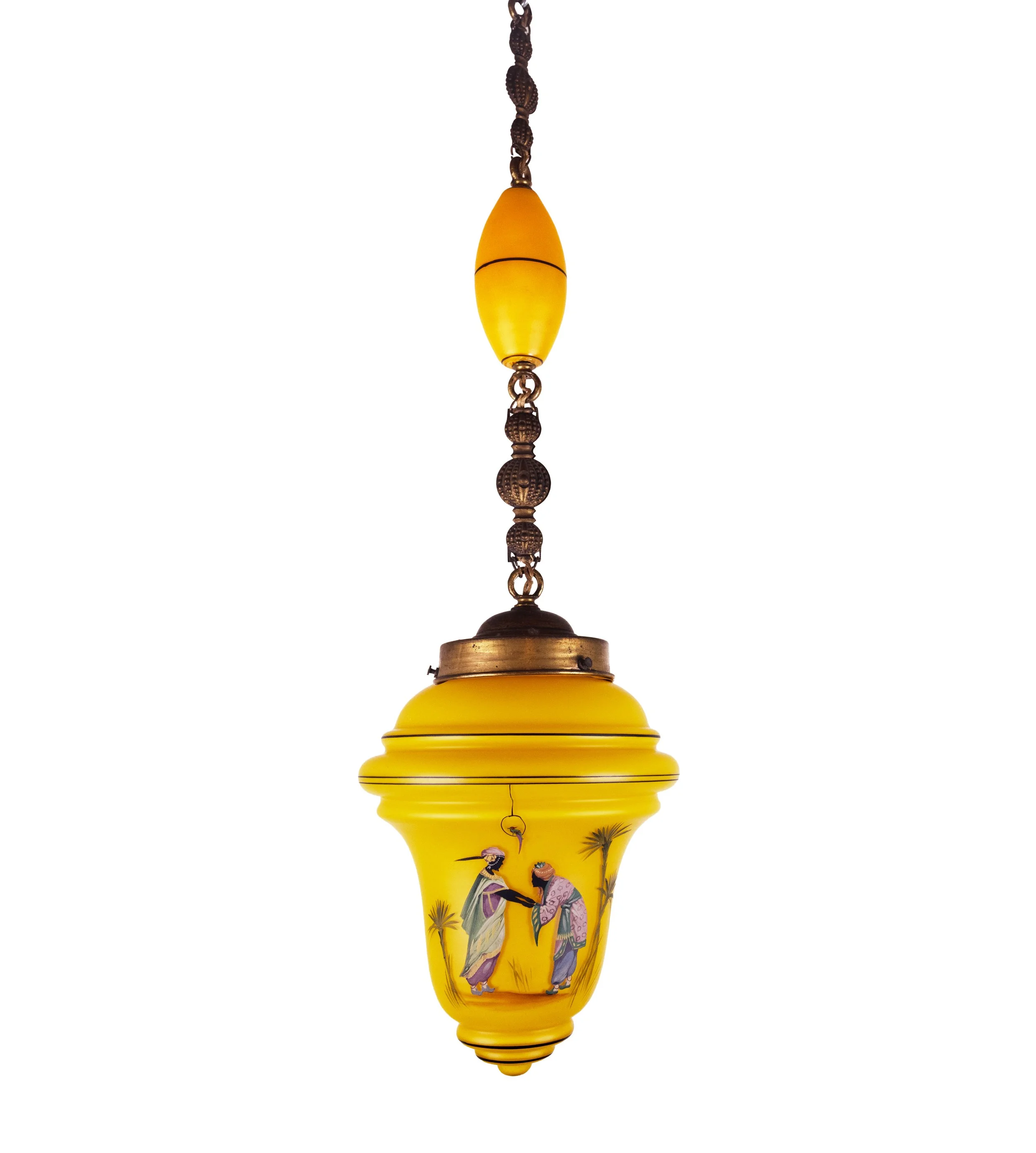 An Italian Glass Pendant with Moorish Figures