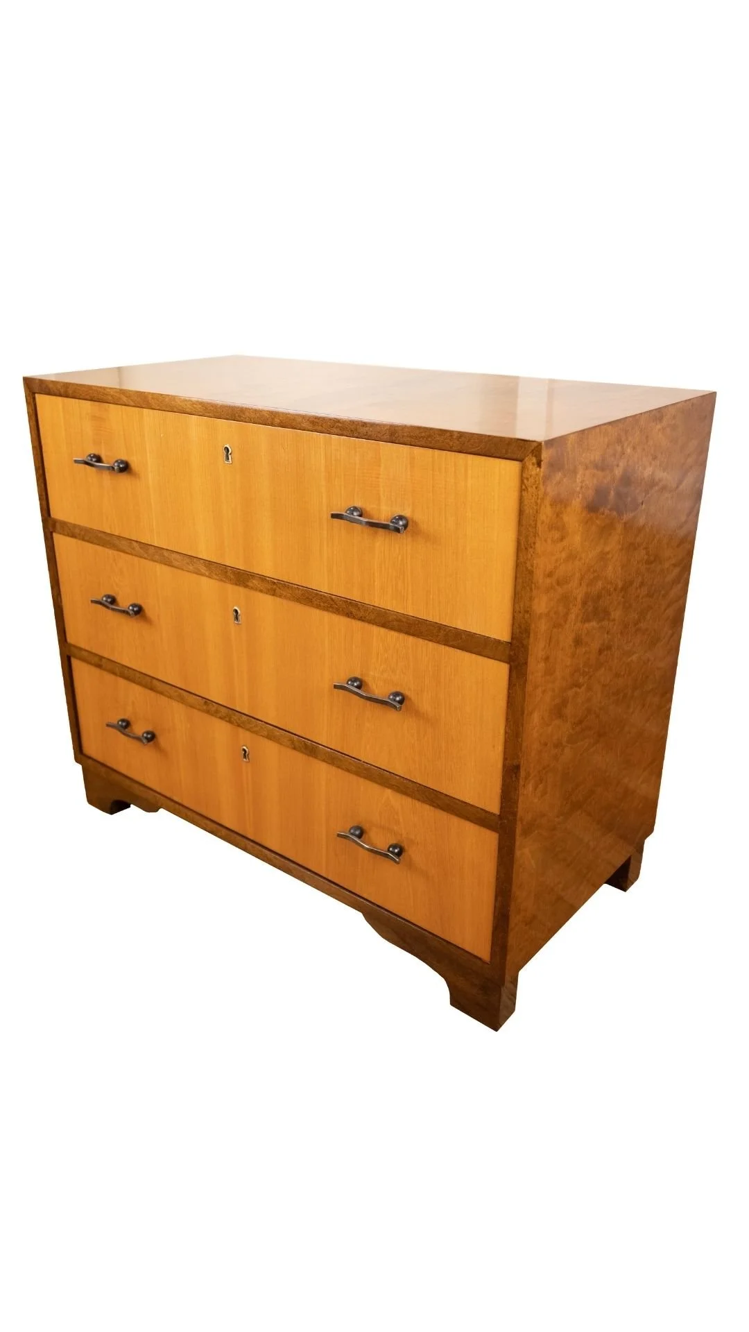 A Swedish Art Deco Three-Drawer Chest