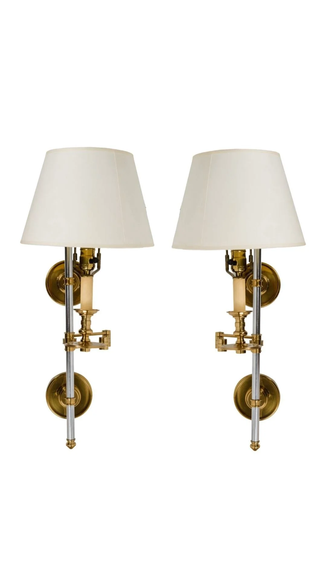 A Pair of Jerome Sutter Swing Arm Sconces