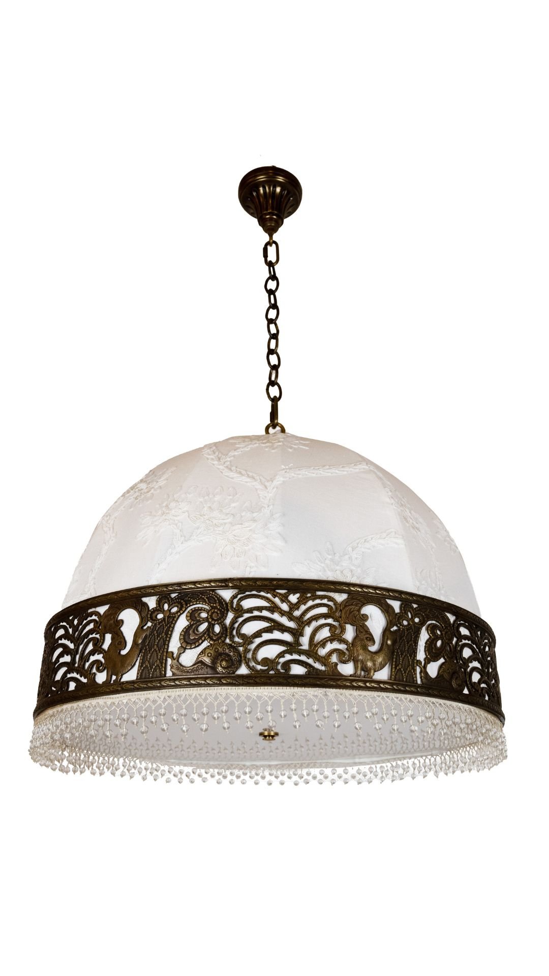 A Mid-Century Domed Pendant Light