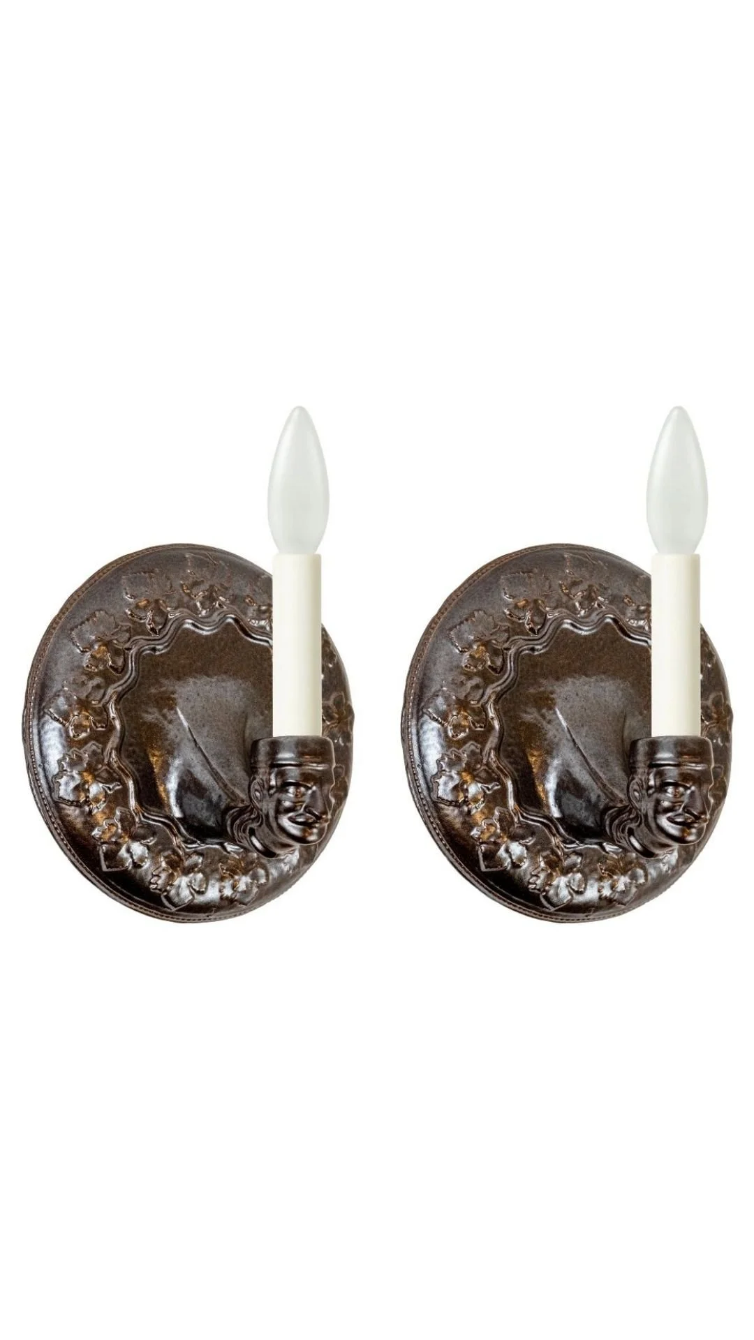 A Pair of Höganäs Stoneware Sconces by Karl Robert Svensson