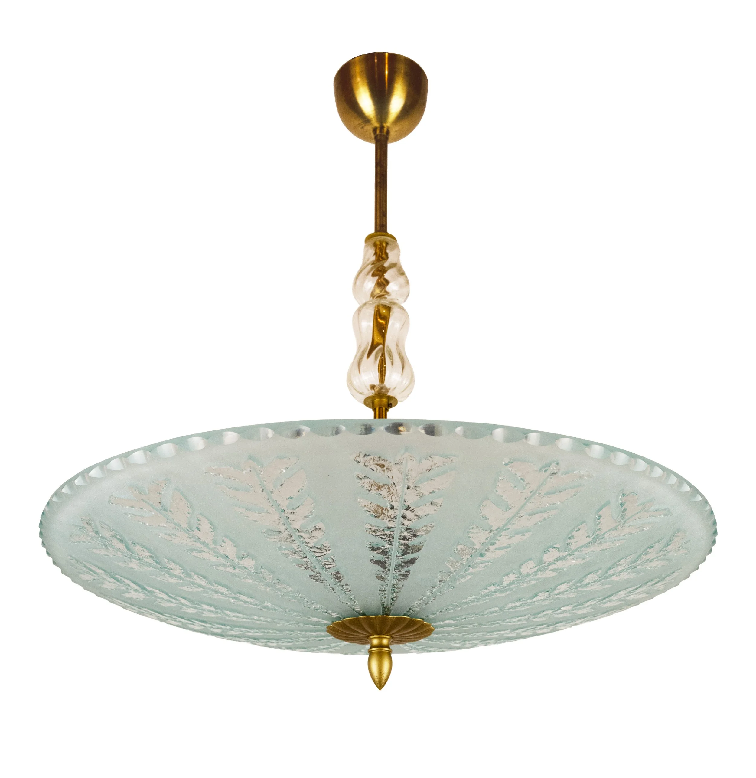 blue glass pendant leaf motif 2.jpg