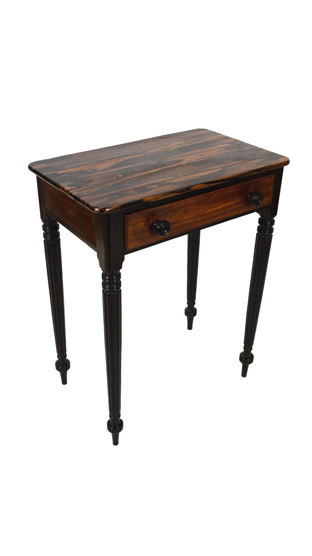 An Anglo-Indian Side Table with Highly Figured Rosewood Top