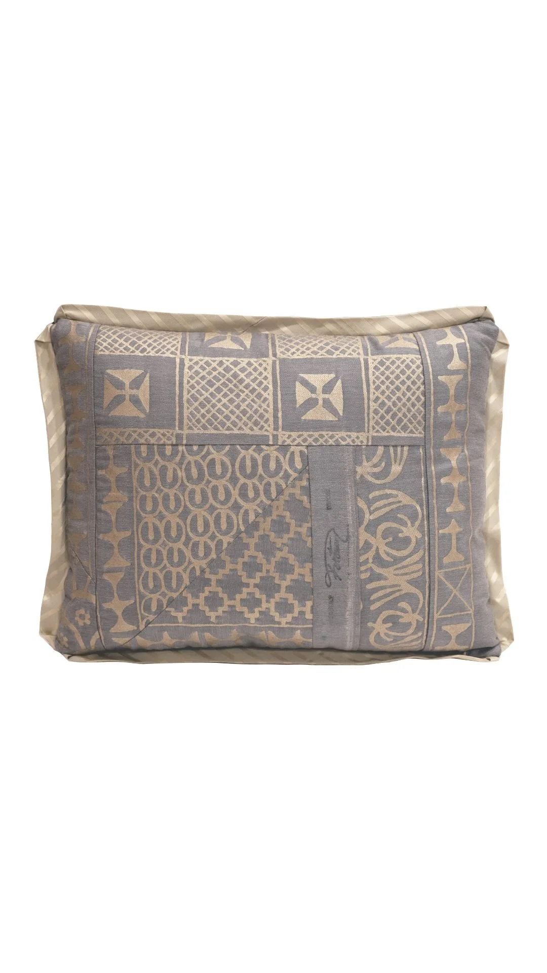A Fortuny Fabric Cushion in the Ashanti Pattern