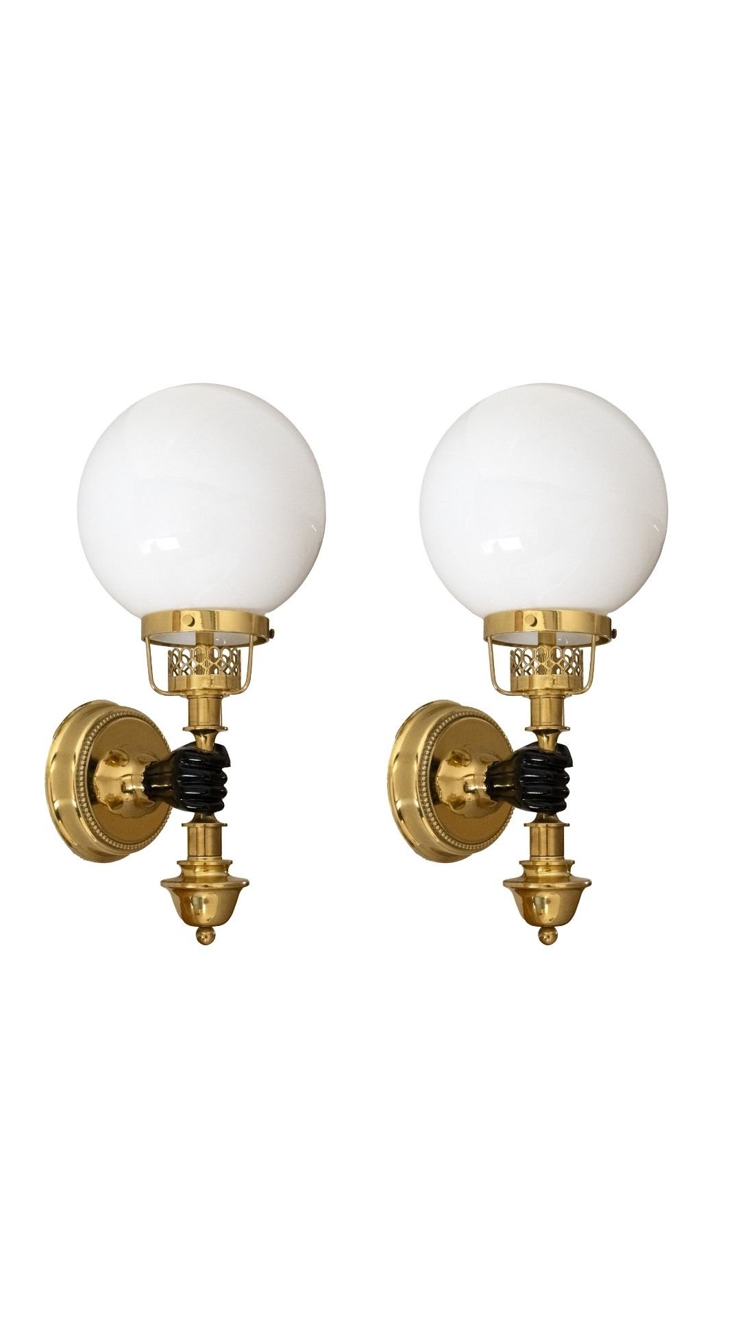 A Pair of Feuerhand Brass Sconces