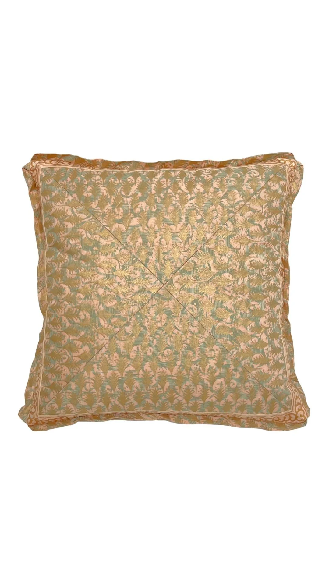 A Pieced and Mitered Fortuny Cushion in the Puimette Pattern