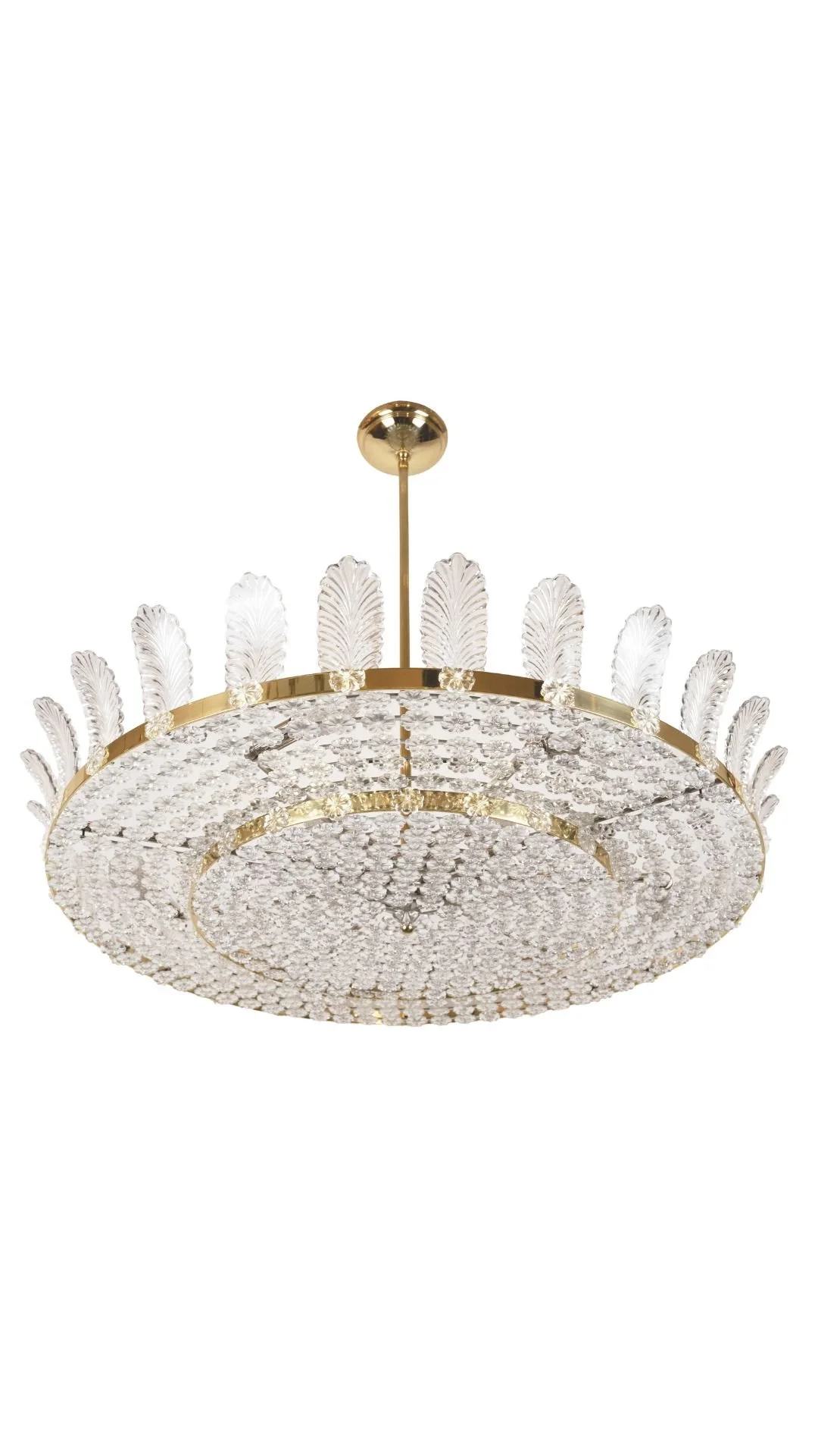 36" Decazes II Pendant in Polished Brass