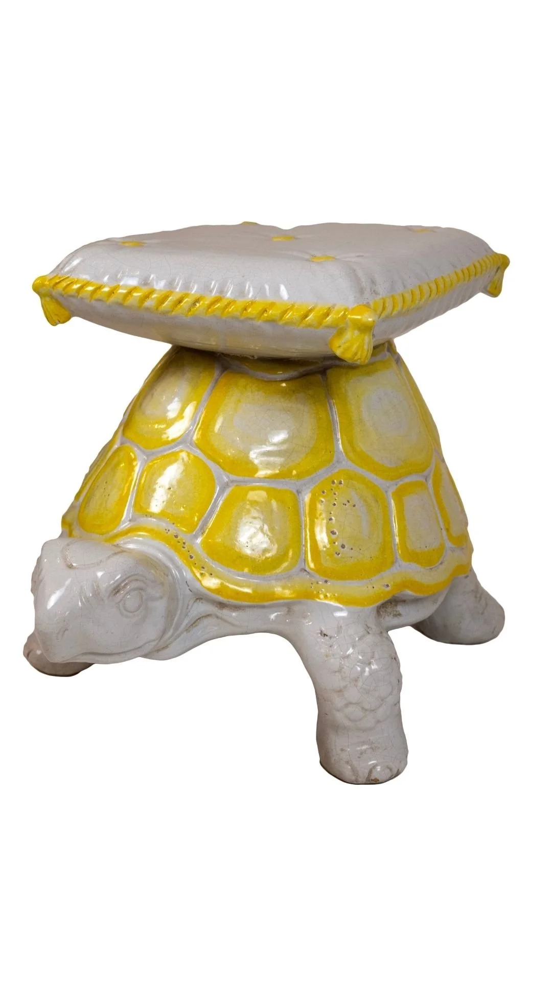 An Italian Ceramic Garden Stool in the Form of a Tortoise