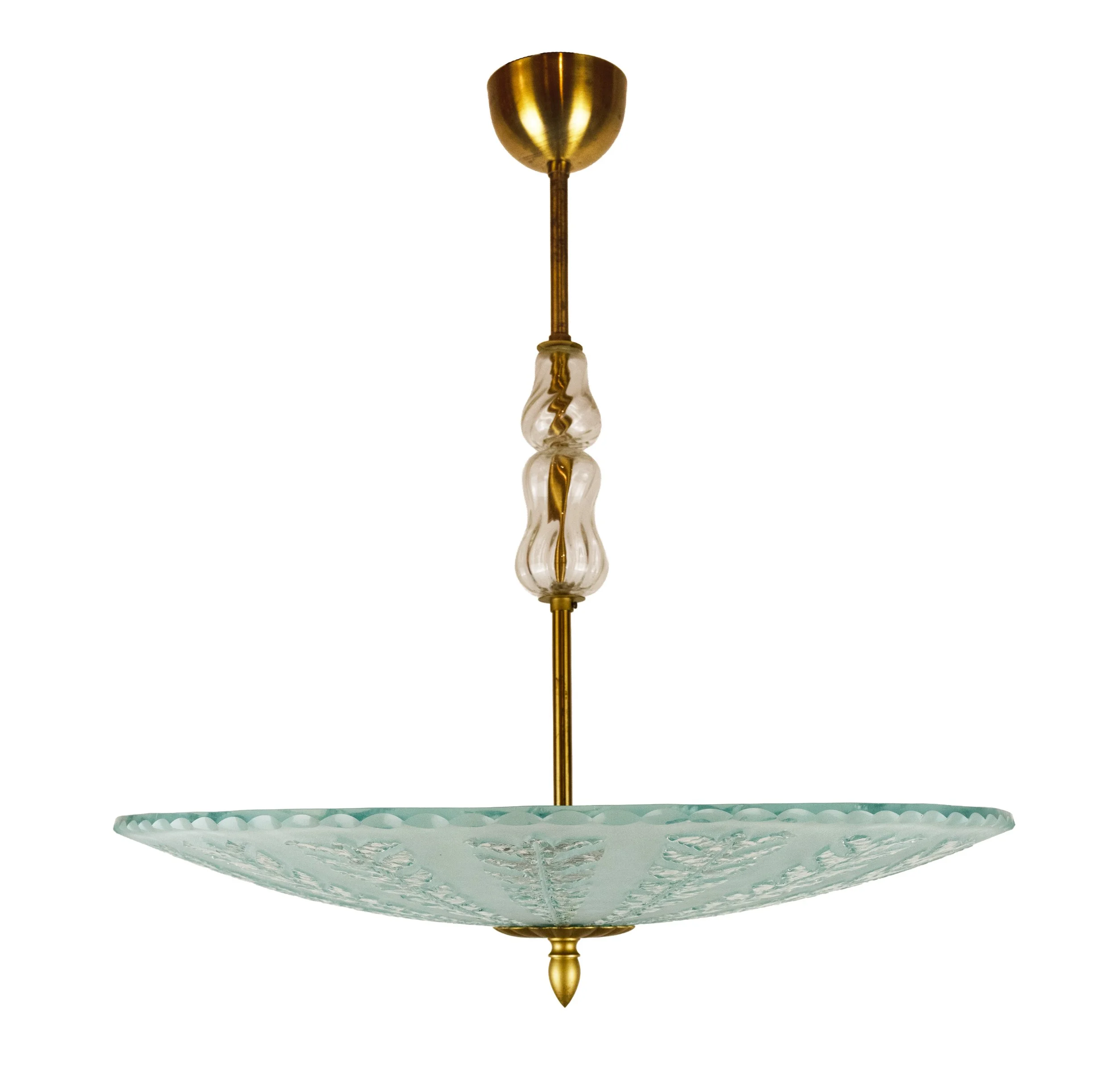 blue glass pendant leaf motif 1.jpg