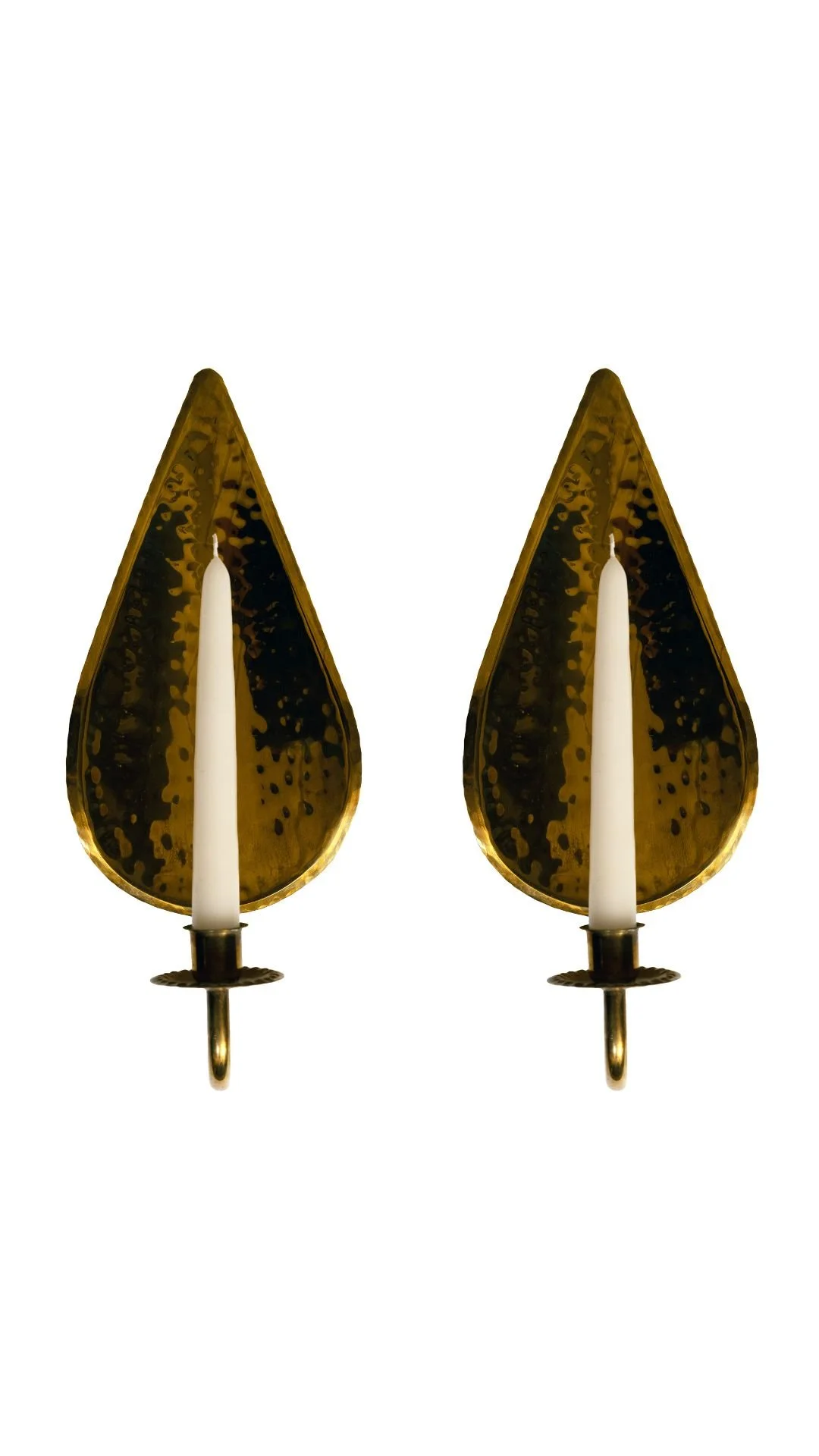 Pair of Swedish Modern Leaf-Shaped Sconces