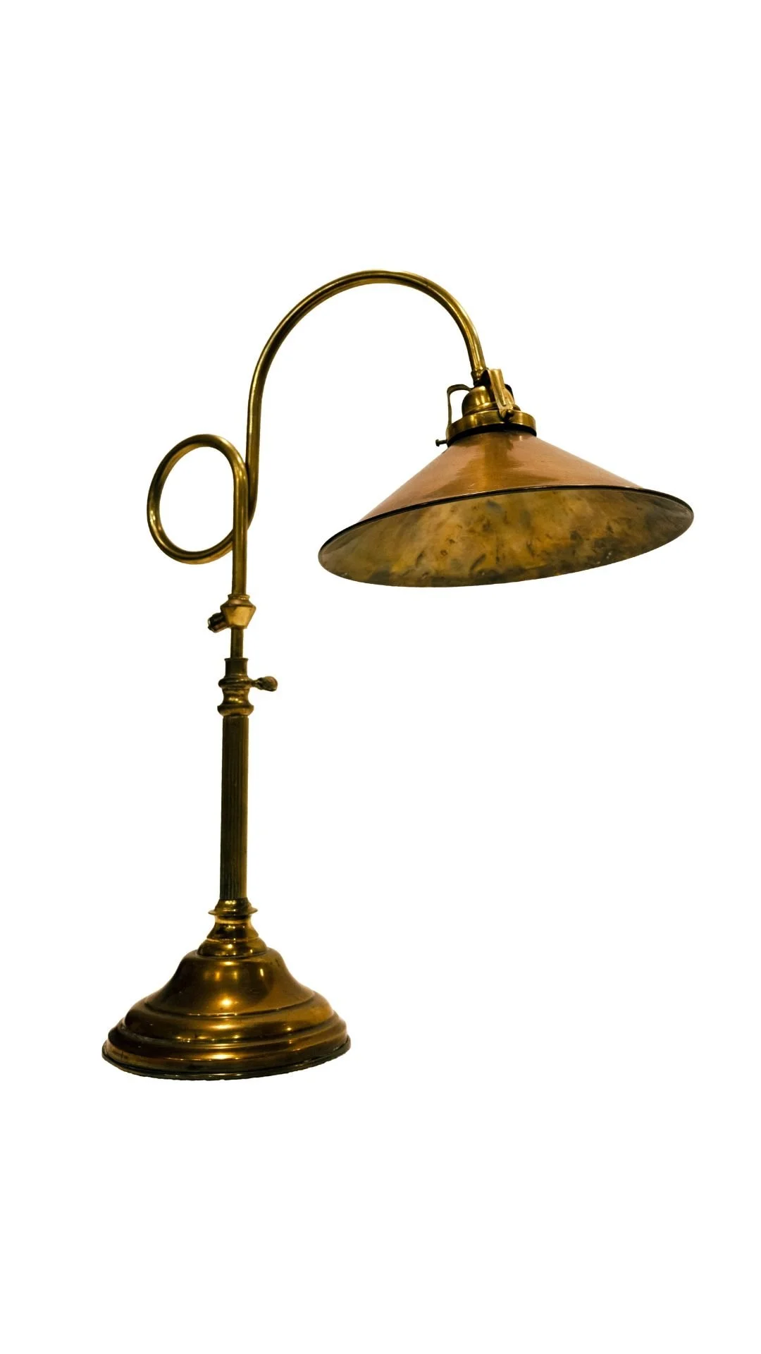 A Swedish Modern Brass Desk Lamp