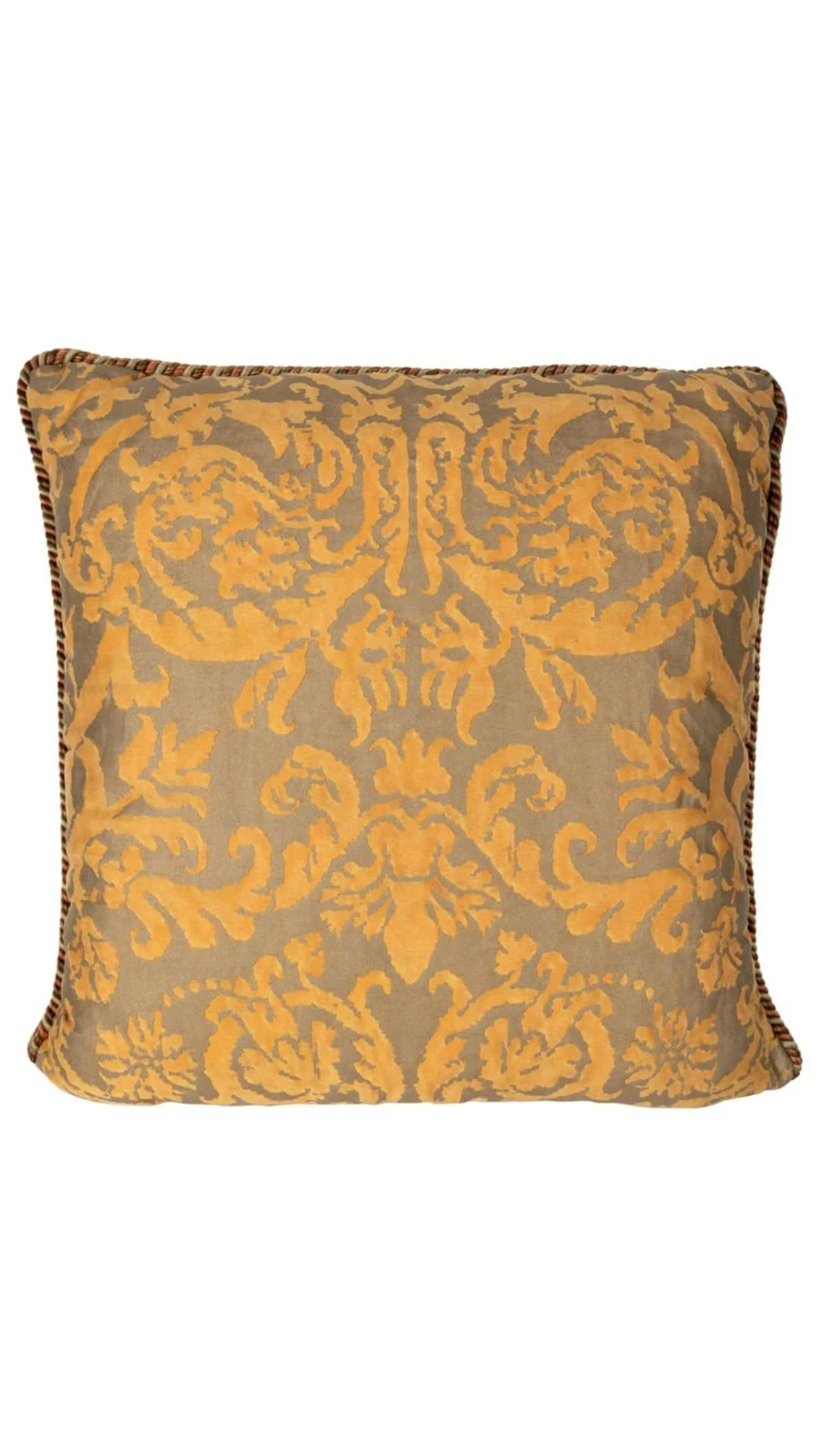 A Fortuny Fabric Cushion in the Farnese Pattern