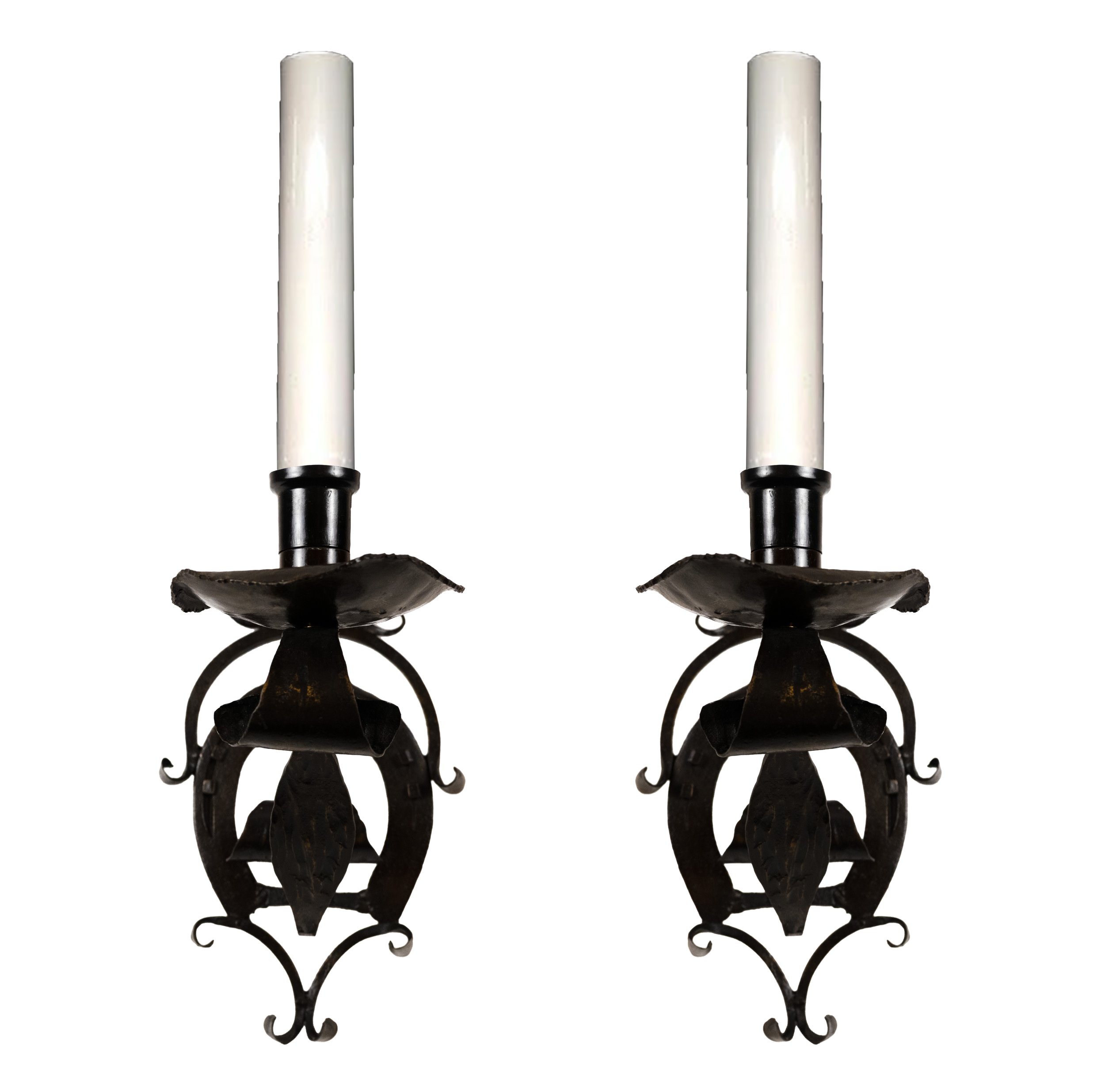 forged iron horseshoe sconces 5.jpg