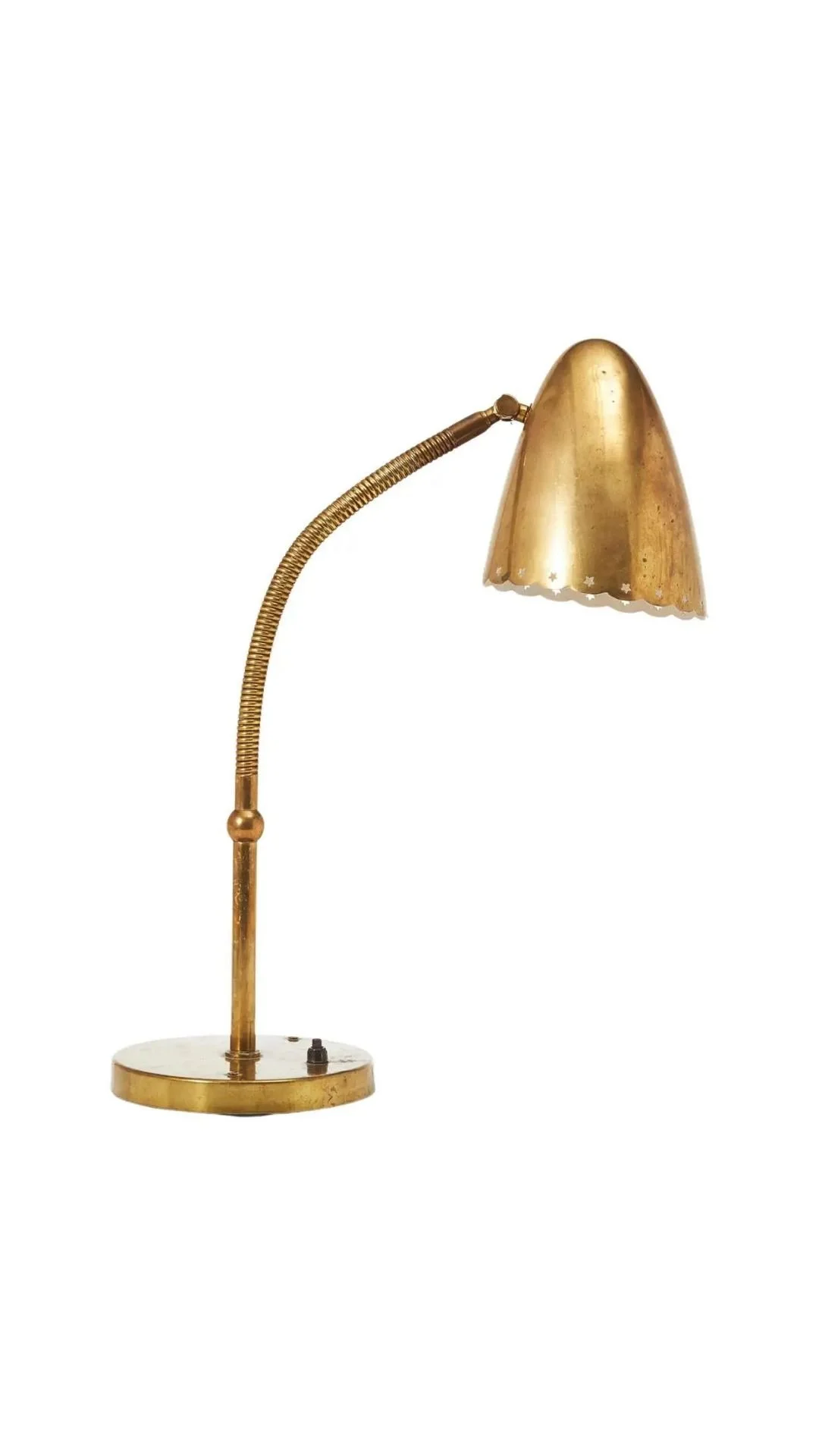 A Swedish Grace Period Brass Table Lamp