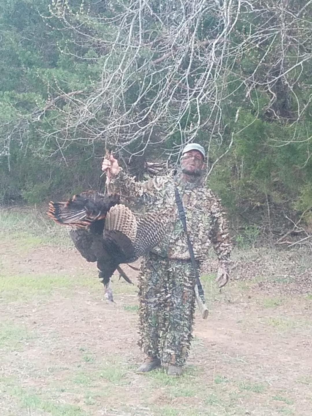 Joel and his 1st bird Spalted Maple call with Black Africa striker