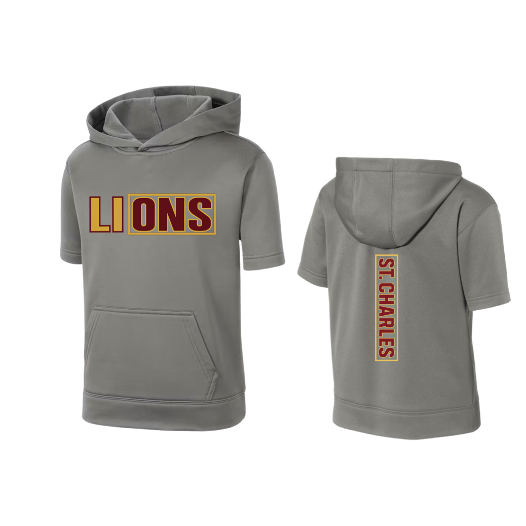 St. Charles Lions Sport Tech Short Sleeve Hoodie