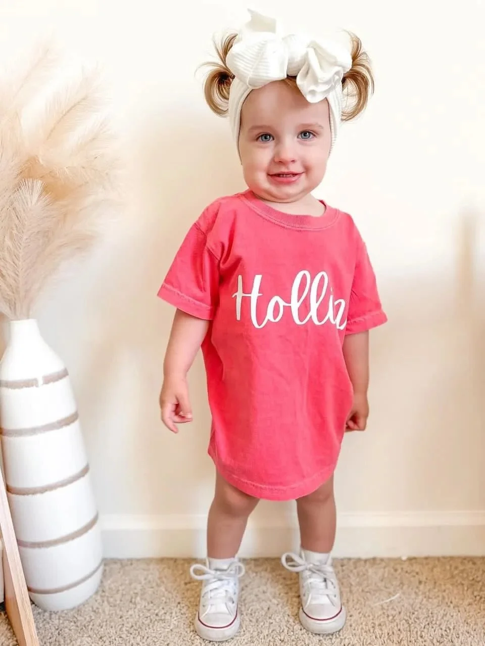 Custom, comfy, and made just for them &mdash; these personalized name tees are one of my FAVORITE pieces for everyday wear. Dress them up, throw them over biker shorts, or wear them as a tee dress&hellip; they just work every time ✨

And let&rsquo;s 