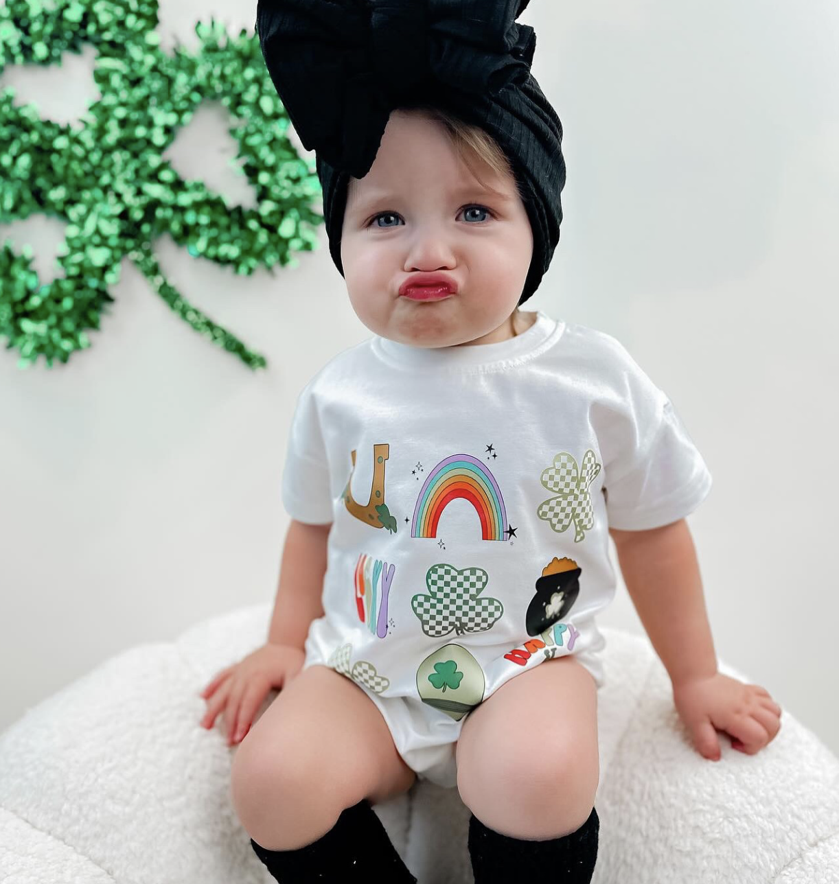 EVERYTHING ST. PATTY Romper Tee