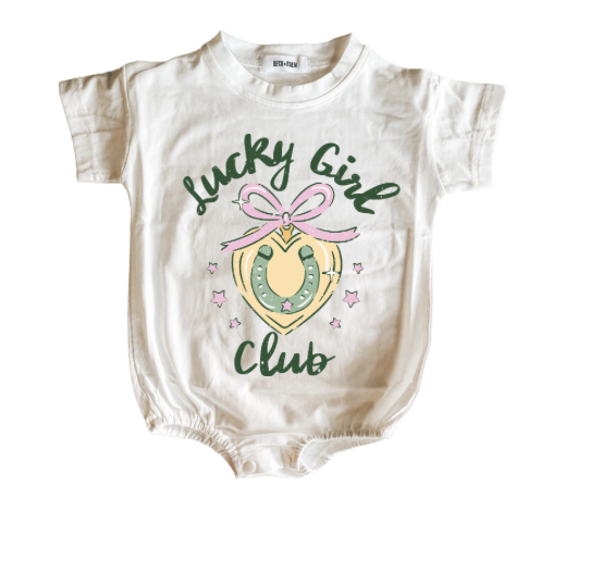 Lucky Girl Club- Romper Tee