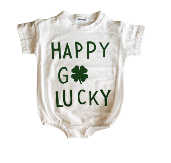 Happy Go Lucky- Romper Tee