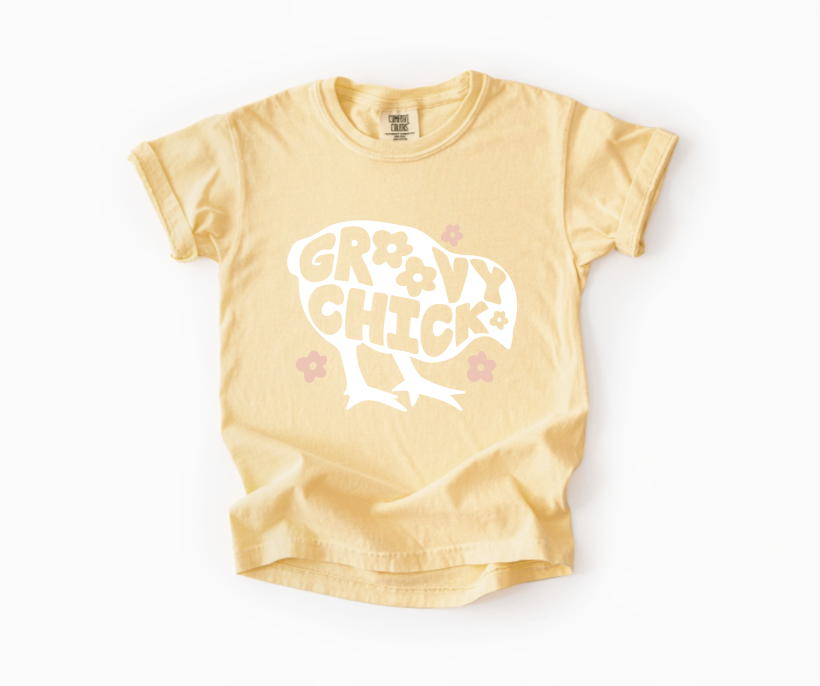 Groovy Chick Butter Tee - Comfort Colors
