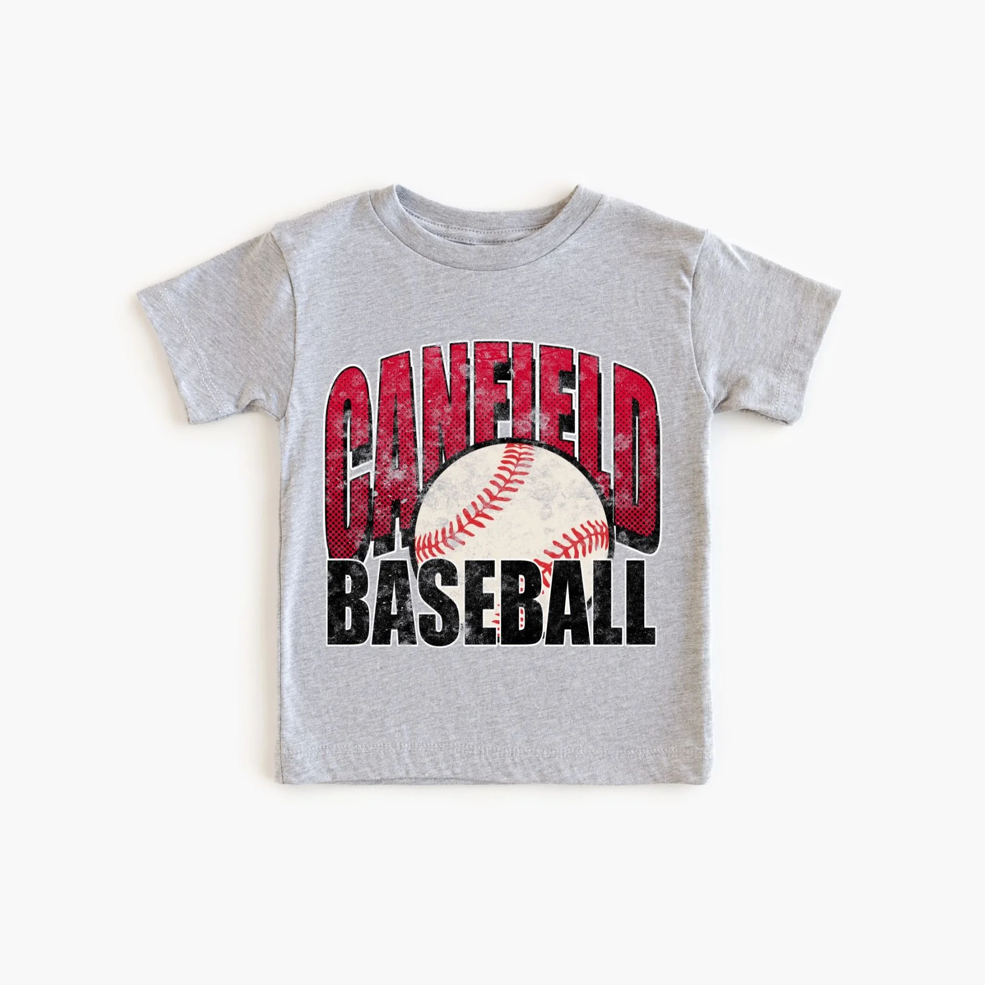 Canfield Baseball Tee -Grey