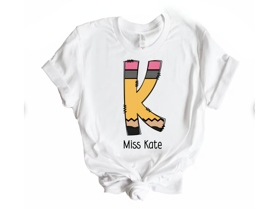 Teacher "Letter" Personalized T-Shirt