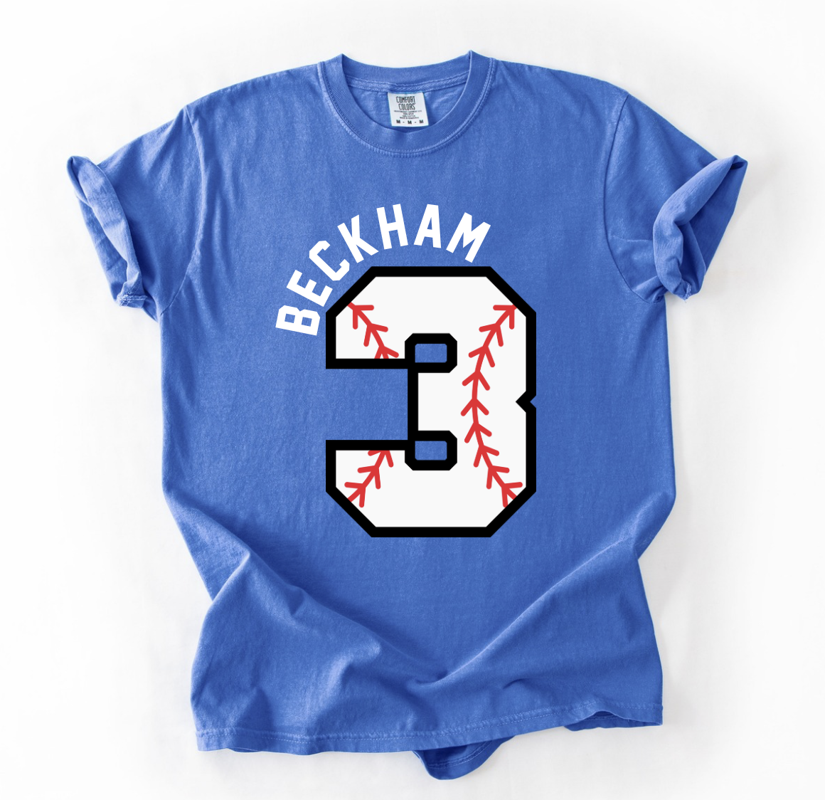 Custom Number Baseball T-Shirt