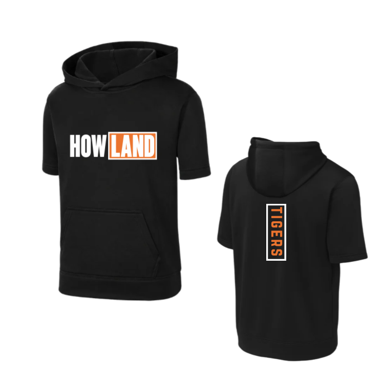 Howland Sport Tech Short Sleeve Hoodie -Black