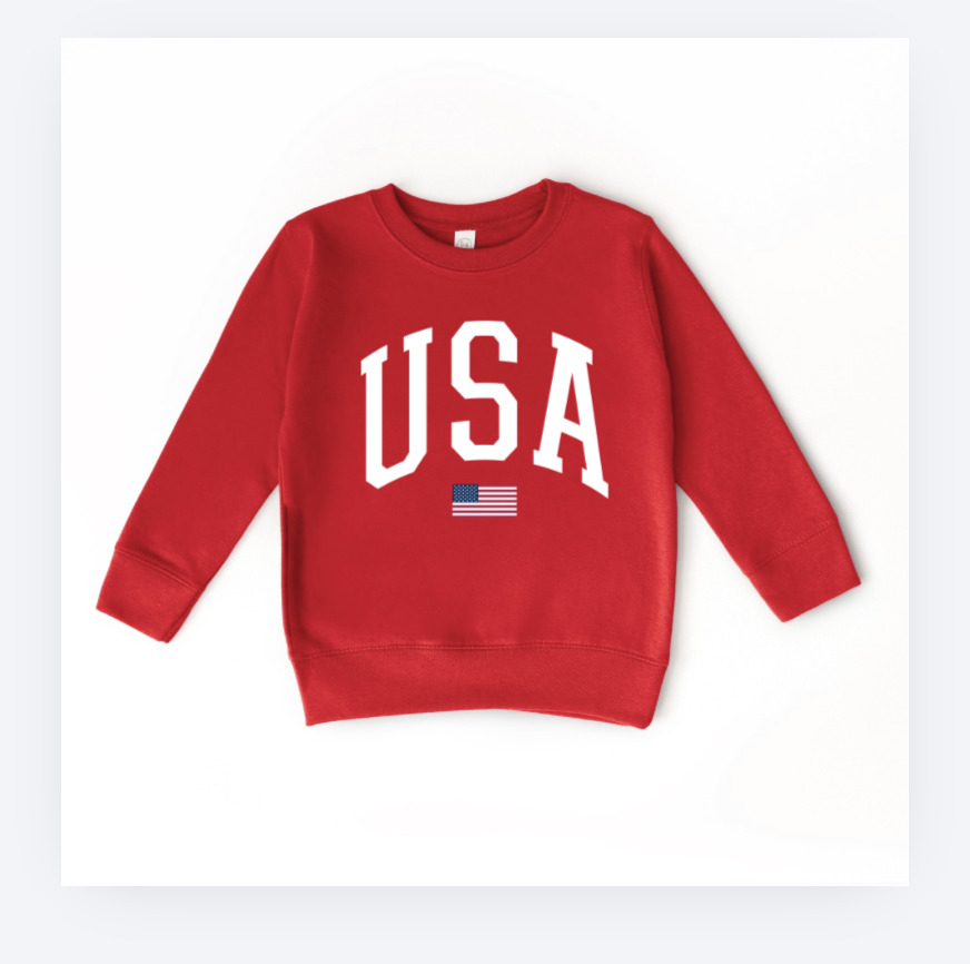 Kid Sweatshirt - Red USA