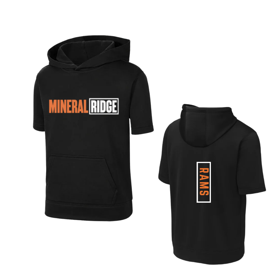Mineral Ridge Sport Tech Short Sleeve Hoodie -Black