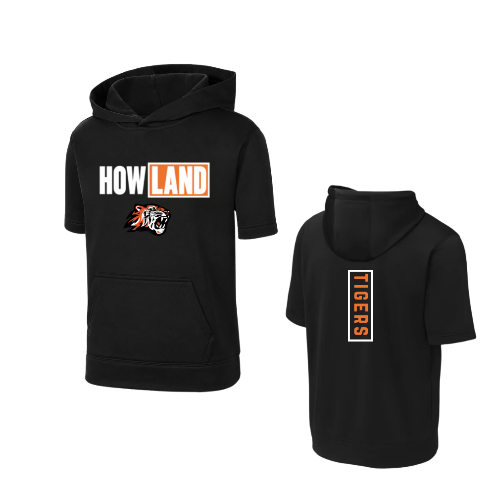 Howland Sport Tech Short Sleeve Hoodie -Black