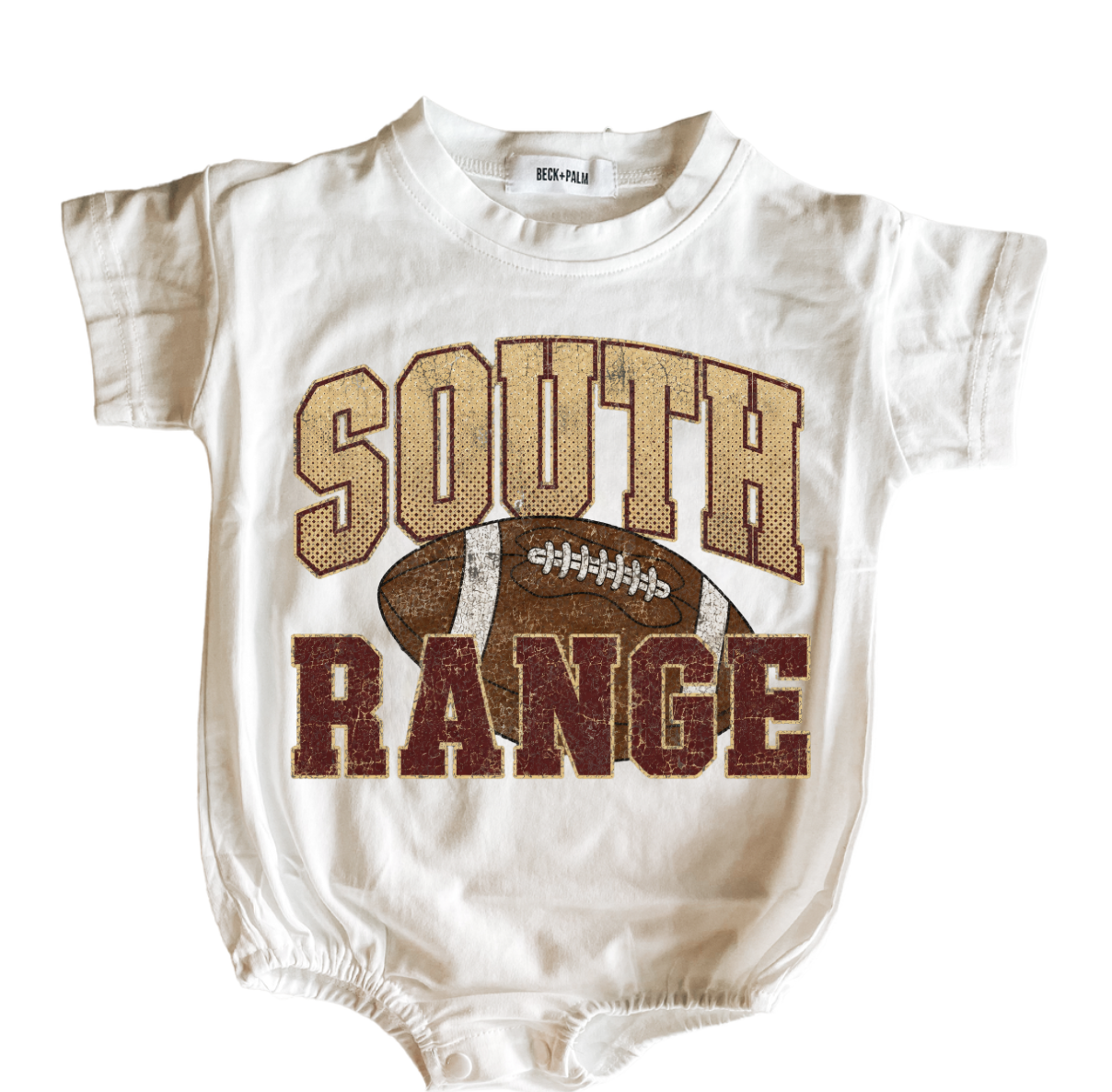 South Range Football Distressed -Romper Tee
