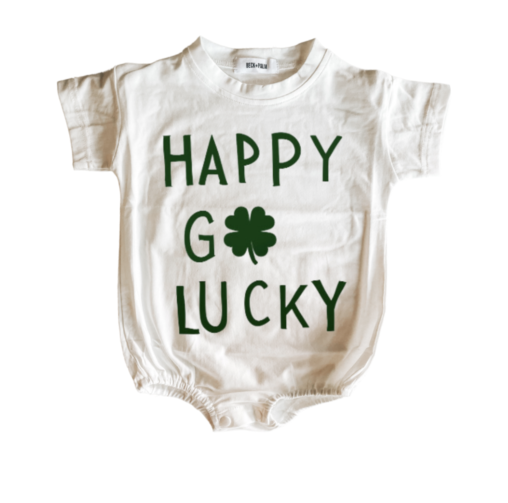 Happy Go Lucky- Romper Tee