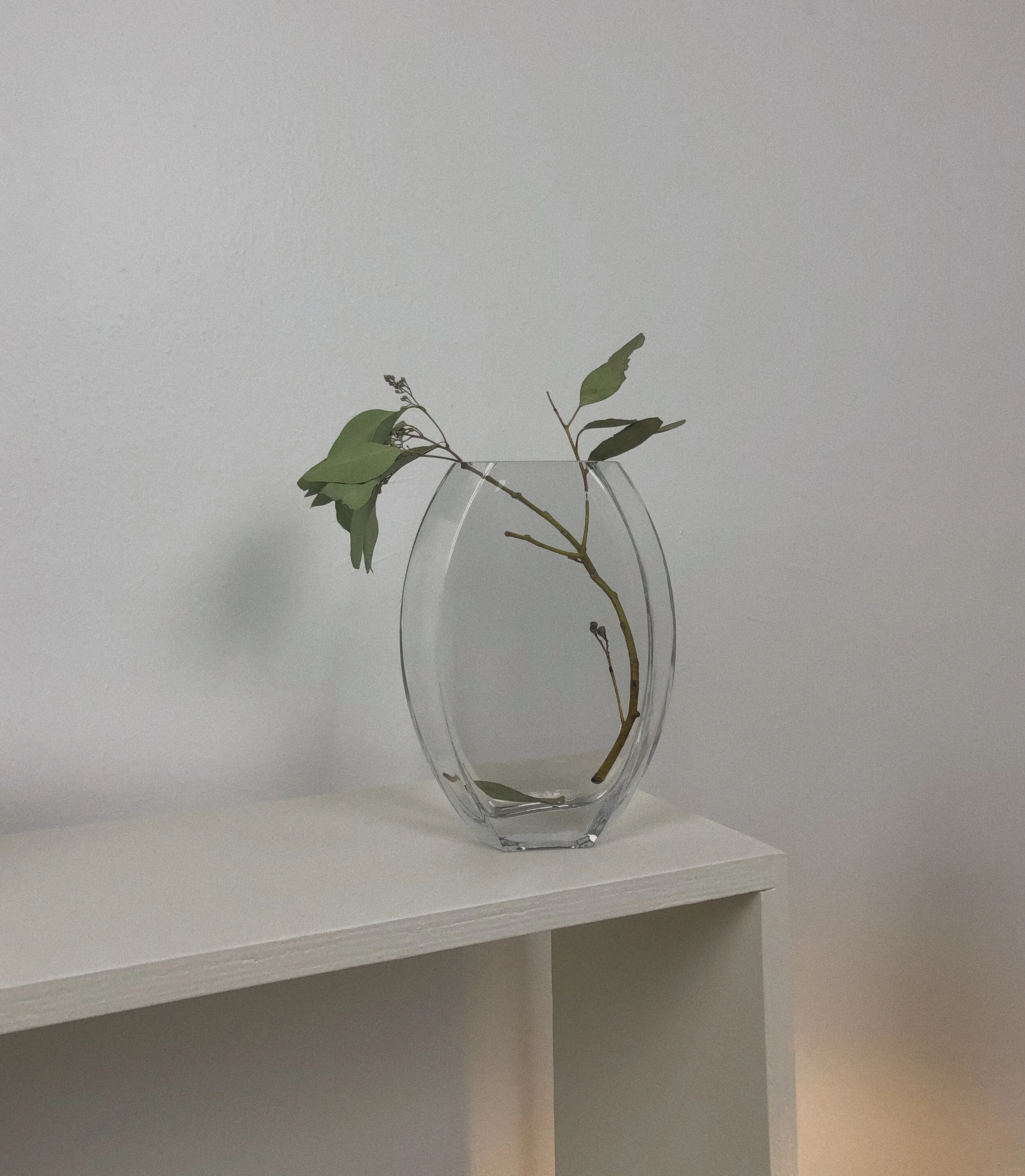 Vintage Flat Glass Vase