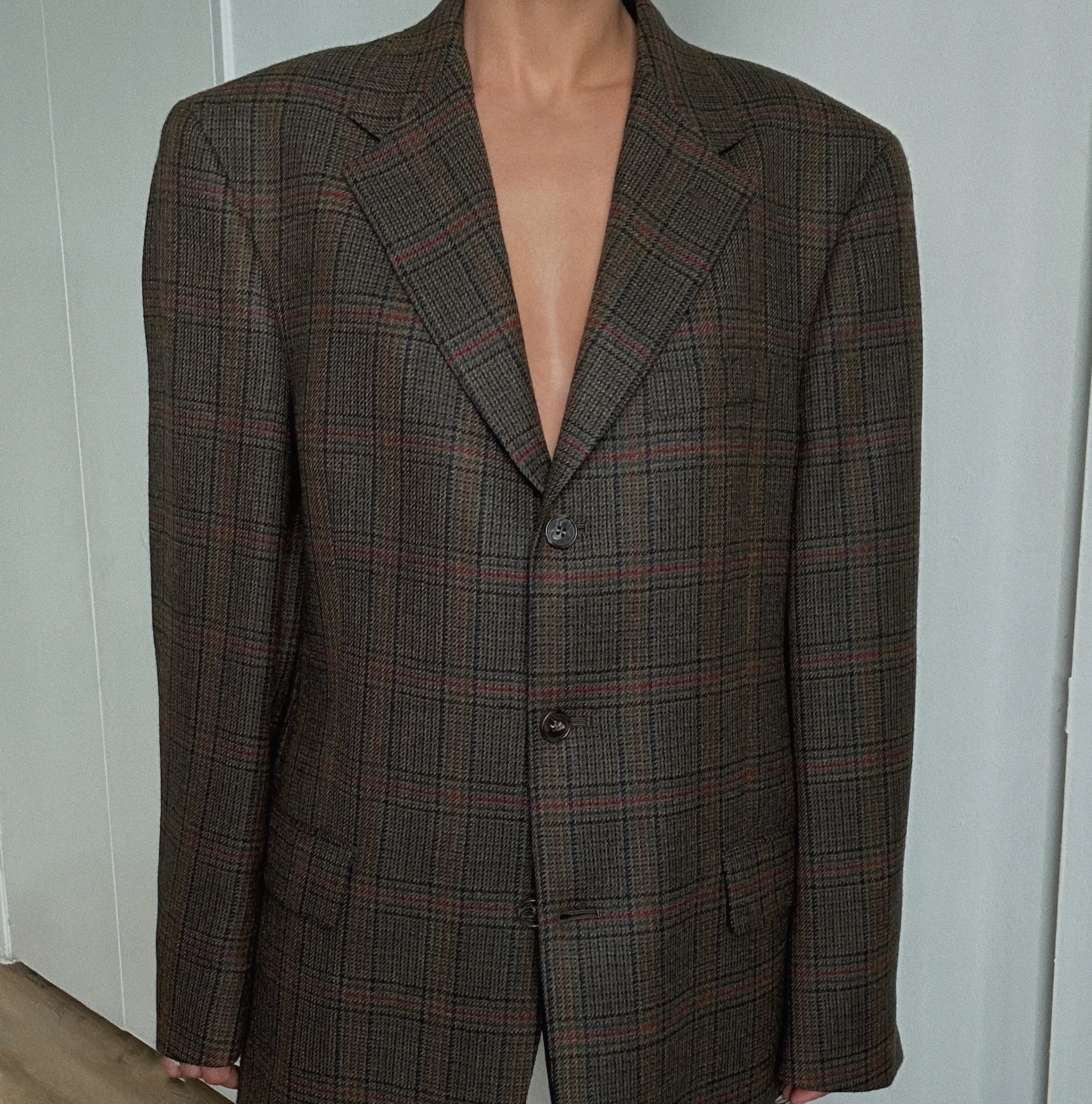 Vintage Brown Wool Boyfriend Blazer