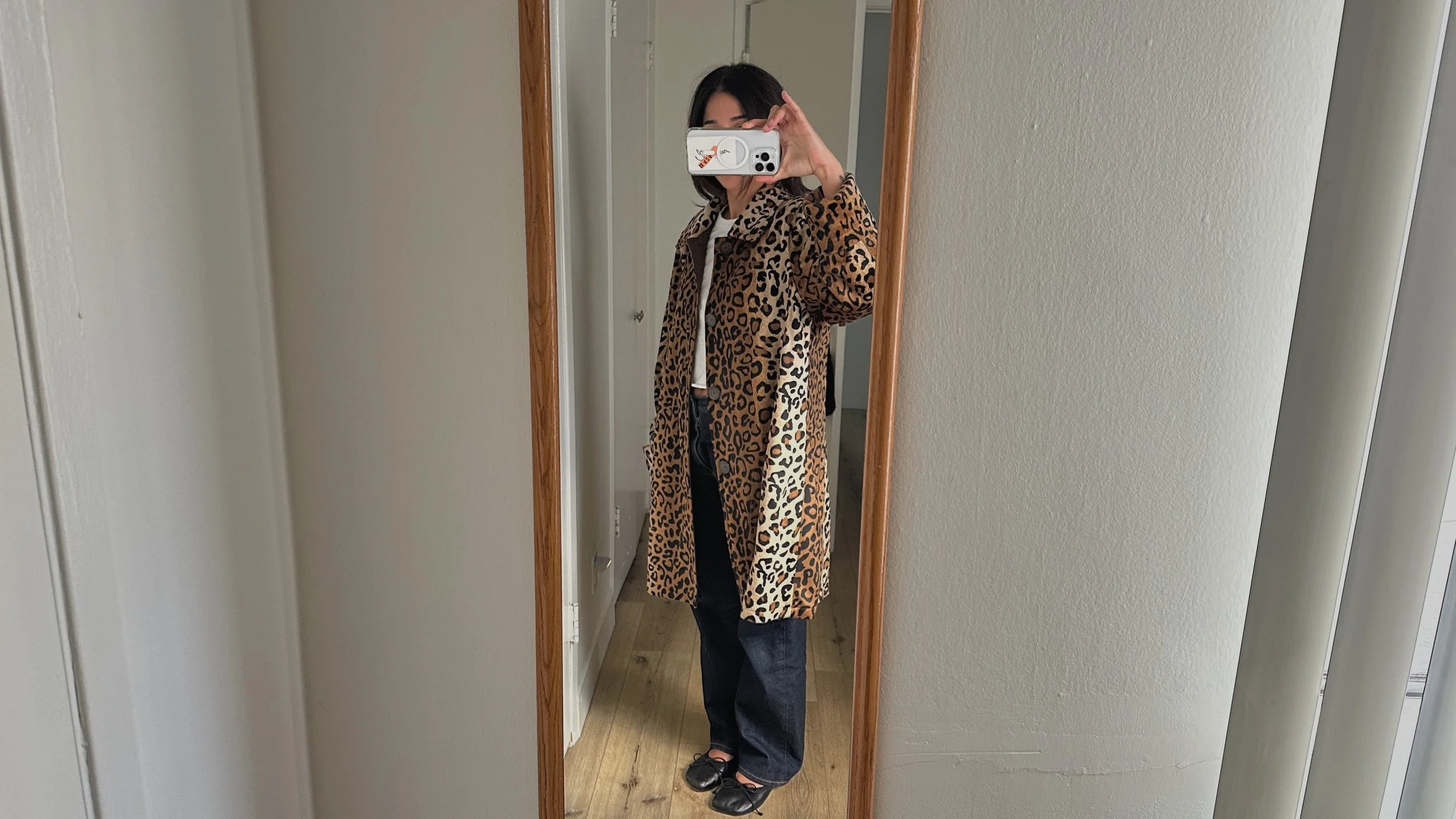 Vintage Leopard Reversible Trench
