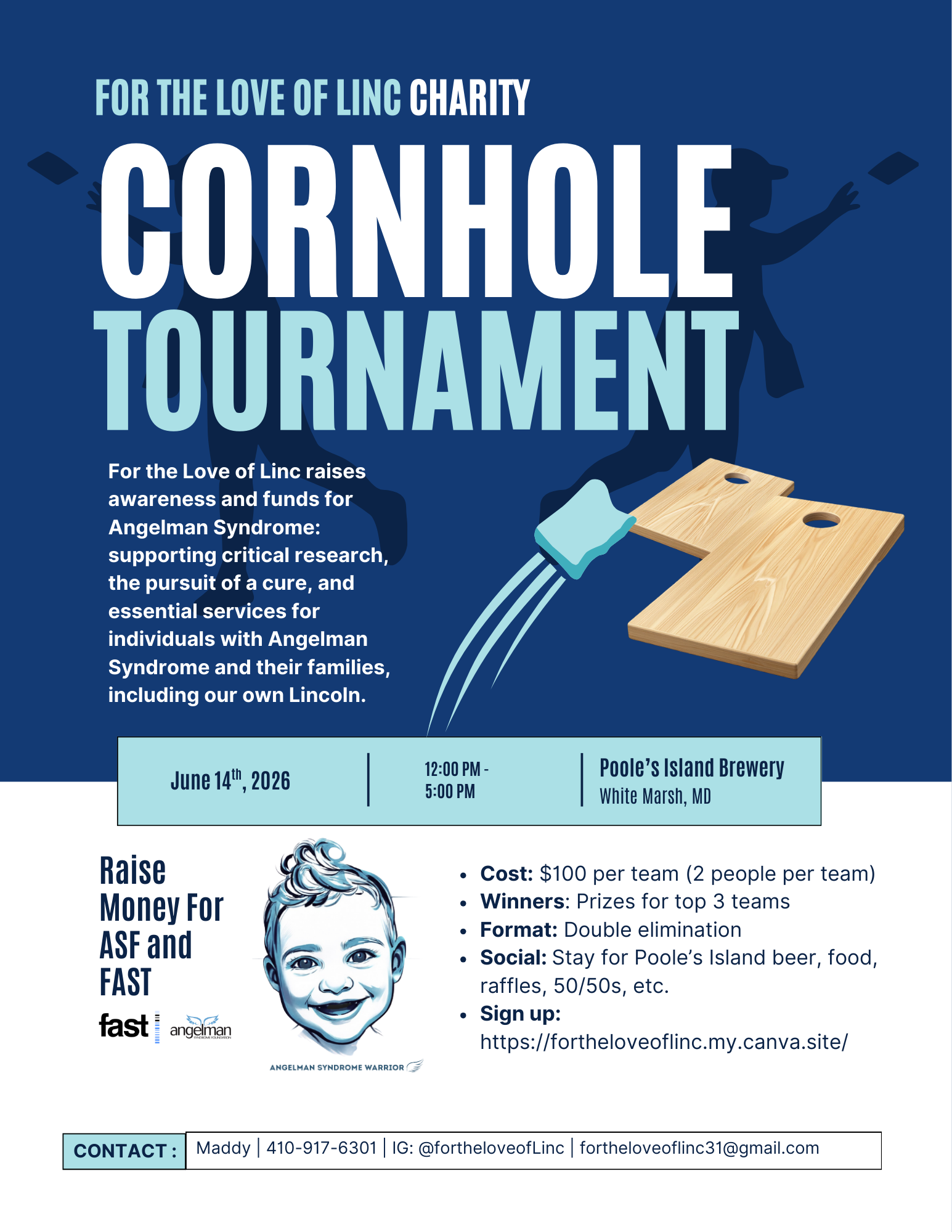 Cornhole Tournament Fundraiser with ASF and FAST