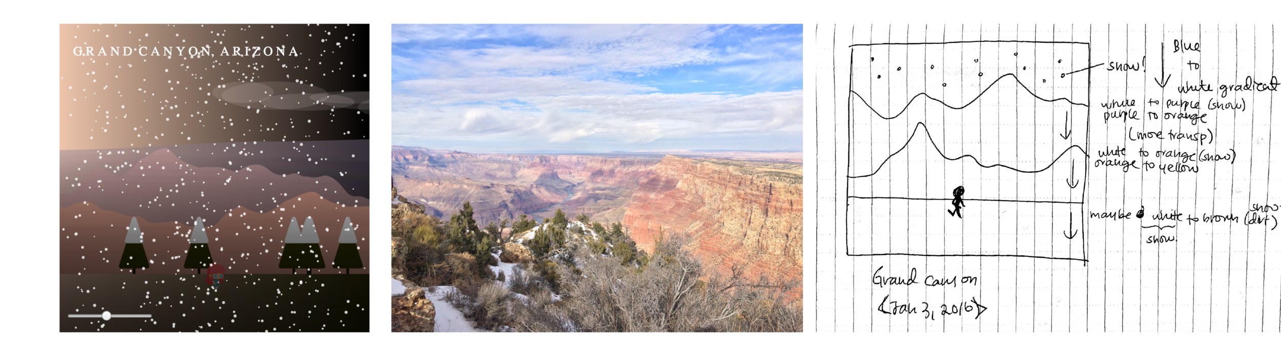 Scene 2 – Snowy Grand Canyon