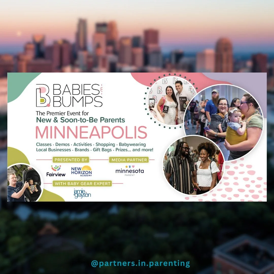 One week away! I'm thrilled to be hosting the "Thriving Together with Baby" educational session at Minneapolis' Babies &amp; Bumps event on June 14. I can't wait to connect with new/expectant parents while sharing ways to strengthen your bo
