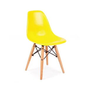 YELLOW EAMES CHAIR Width 12.25” Depth 19.8” Height 22.75” Seat Height 13”