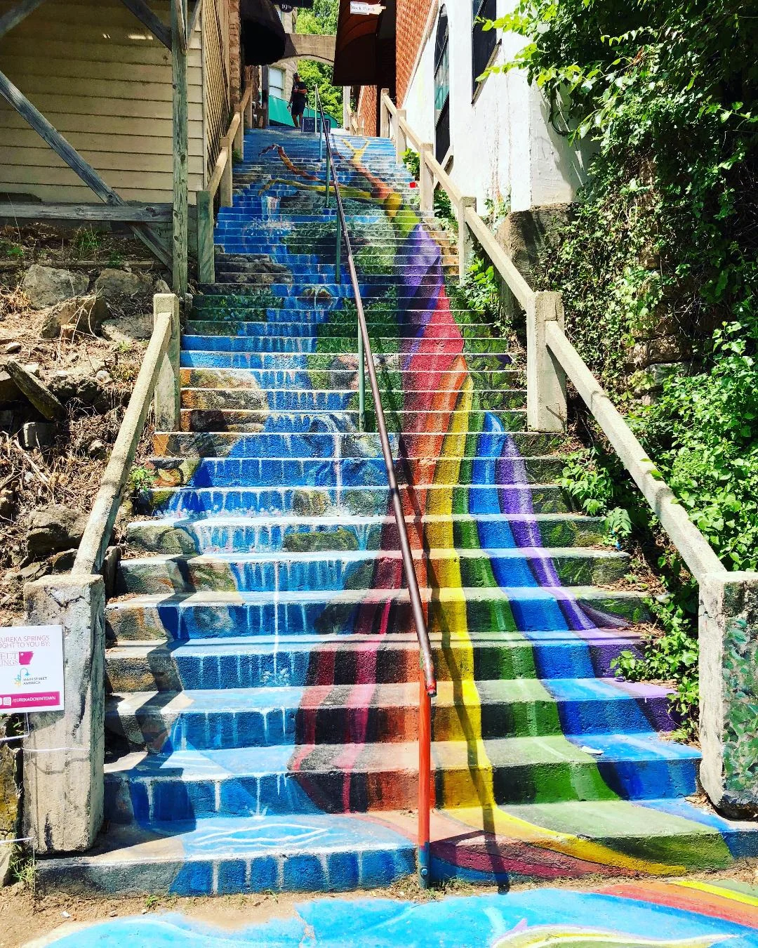 The Cash and Boardman Mural or the Rainbow Staircase as some people call it is a neat site to see. It is tucked away on a backstreet in the boutique shop section of downtown.