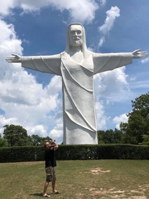 We made a stop at the Christ of the Ozarks statue and AJ drank a beer with Jesus (I’m pretty positive that God has a sense of humor).